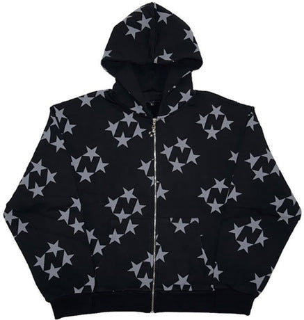 Women's Printed Hooded Cardigan