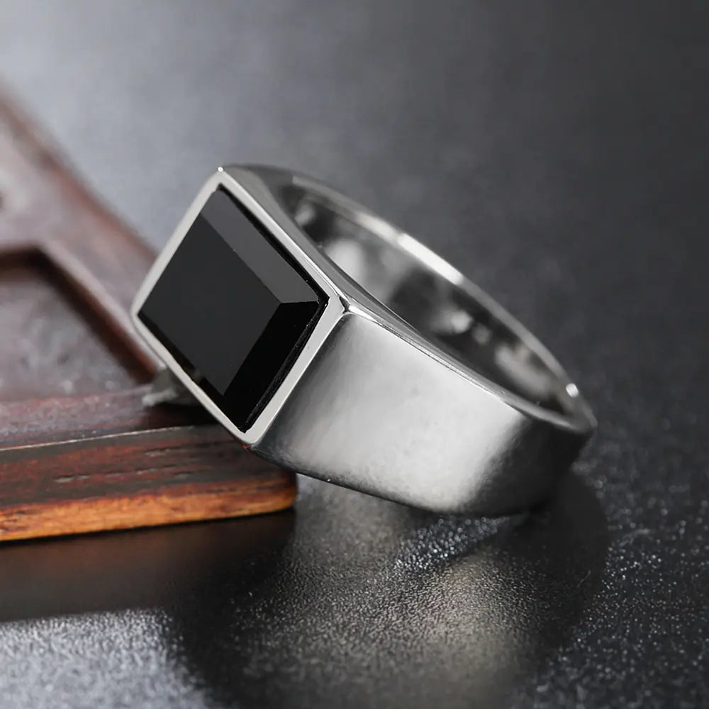 Men's Titanium Steel Ring with Simple Design