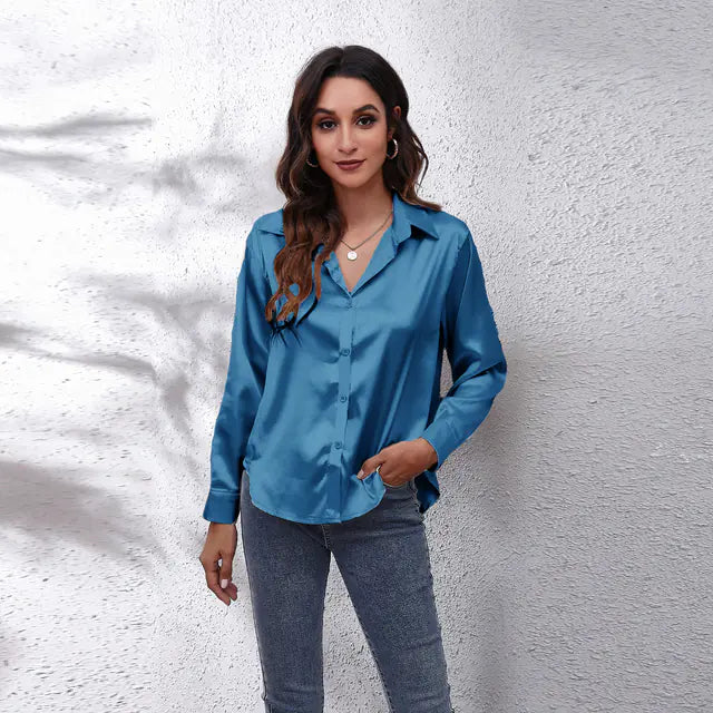 Elegant Satin Shirt For Women