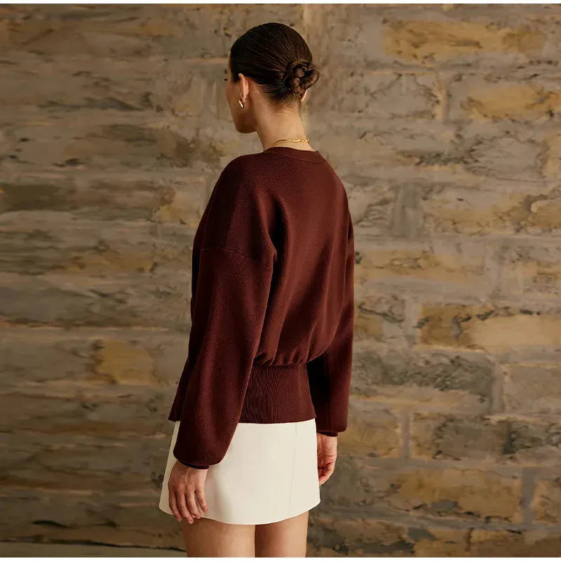 V-Neck Button Cardigan For Women