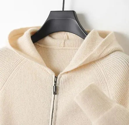 Men's Wool Hooded Cashmere Casual Sweater