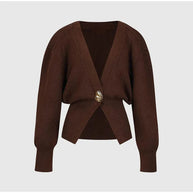 V-Neck Button Cardigan For Women