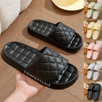 Unisex Soft-Sole Plaid Slippers for Summer