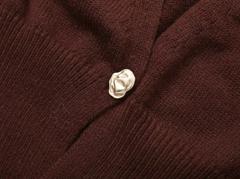 V-Neck Button Cardigan For Women