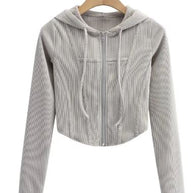 Women's Hooded Cardigan Top Jacket