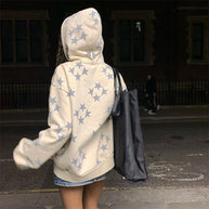 Women's Printed Hooded Cardigan