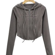 Women's Hooded Cardigan Top Jacket