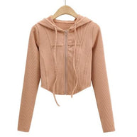 Women's Hooded Cardigan Top Jacket