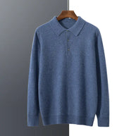 Men's Cashmere Knitted Collar Shirt
