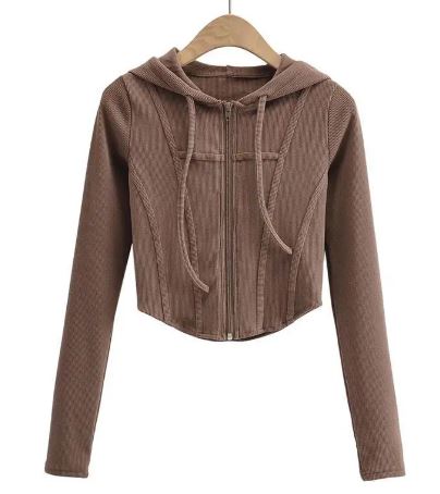 Women's Hooded Cardigan Top Jacket