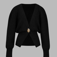 V-Neck Button Cardigan For Women