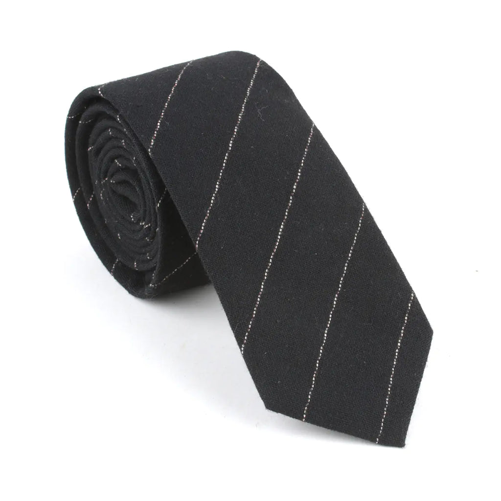 Cotton Striped Narrow Tie for Stylish Casual Wear