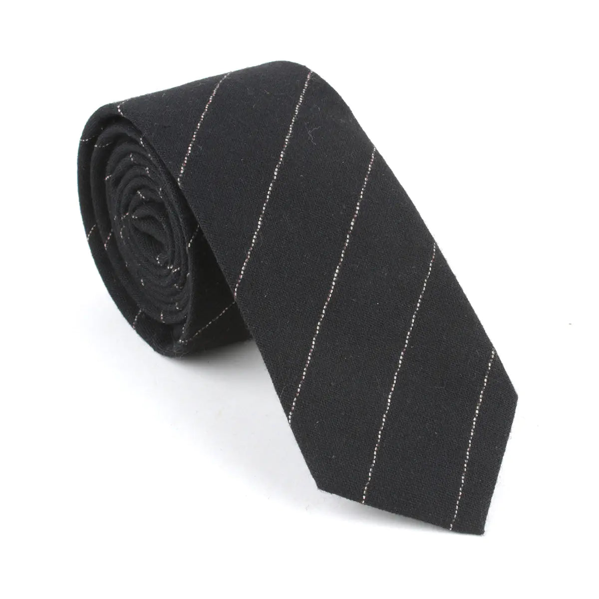 Cotton Striped Narrow Tie for Stylish Casual Wear