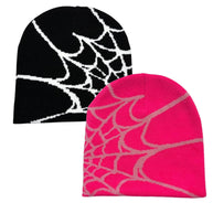 Spider Pattern Knitted Beanie For Men