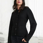 Women's Knitted Cardigan Sweater with Waist Design