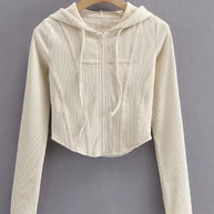 Women's Hooded Cardigan Top Jacket