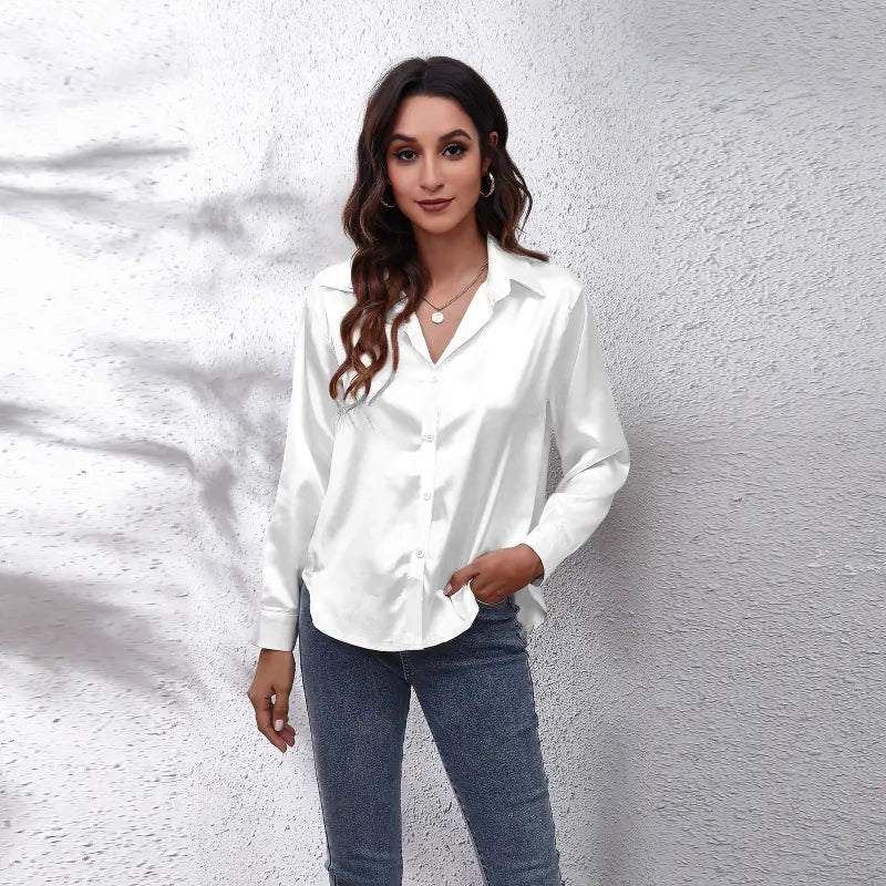 Elegant Satin Shirt For Women