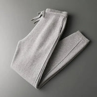 Men Solid Color Cashmere Pants