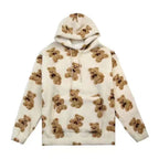 Furry Bear Pattern Hoodie for Women