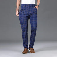 Men's Stripe Plaid Casual Pants