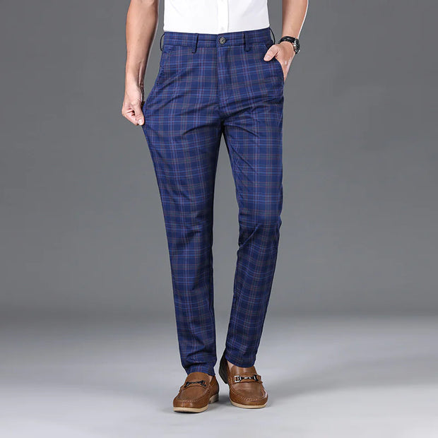 Men's Stripe Plaid Casual Pants