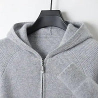 Men's Wool Hooded Cashmere Casual Sweater