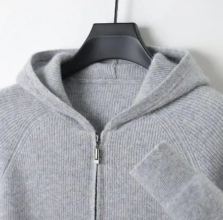 Men's Wool Hooded Cashmere Casual Sweater