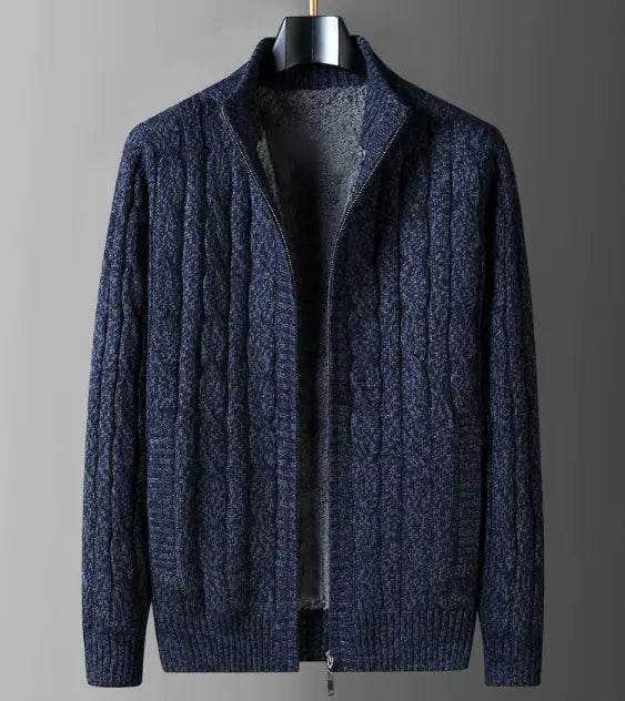 Men's Thick Thermal Fleece-lined Cardigan