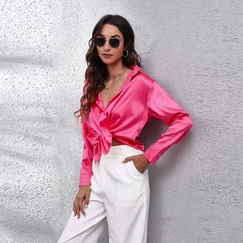 Elegant Satin Shirt For Women