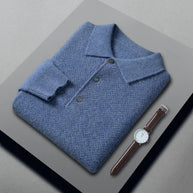 Men's Cashmere Knitted Collar Shirt