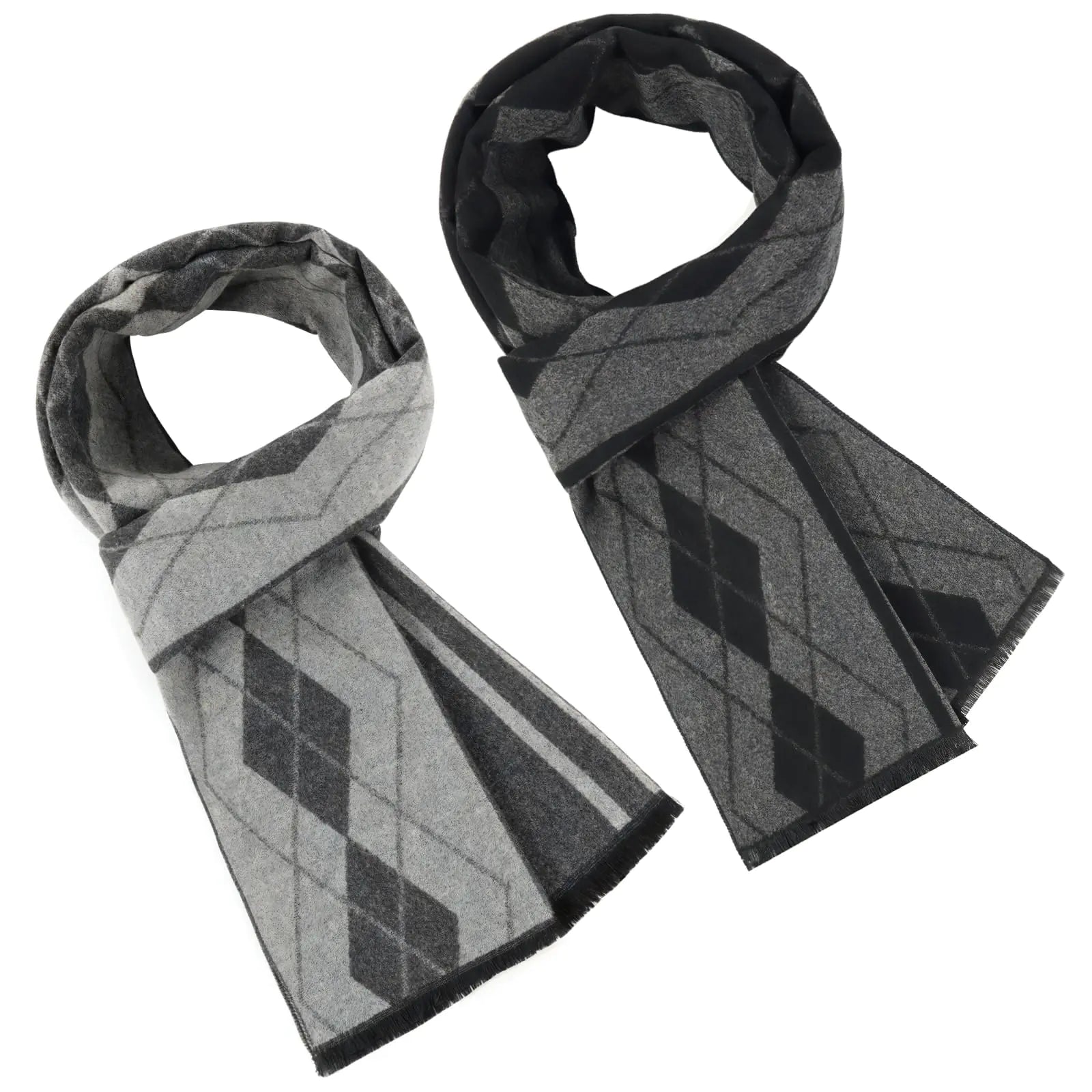 2 Pack Men's Scarf Cashmere Feel