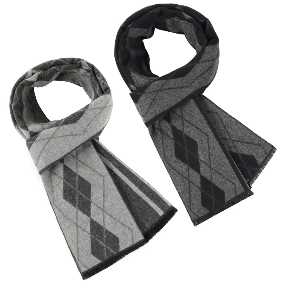 2 Pack Men's Scarf Cashmere Feel