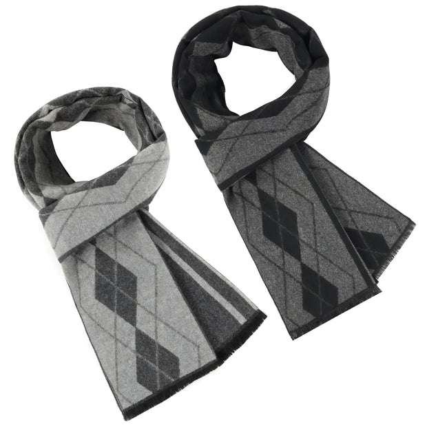2 Pack Men's Scarf Cashmere Feel