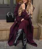 Women's Elegant Bordeaux Coat