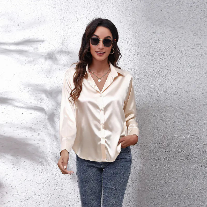 Elegant Satin Shirt For Women