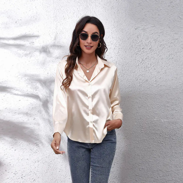 Elegant Satin Shirt For Women