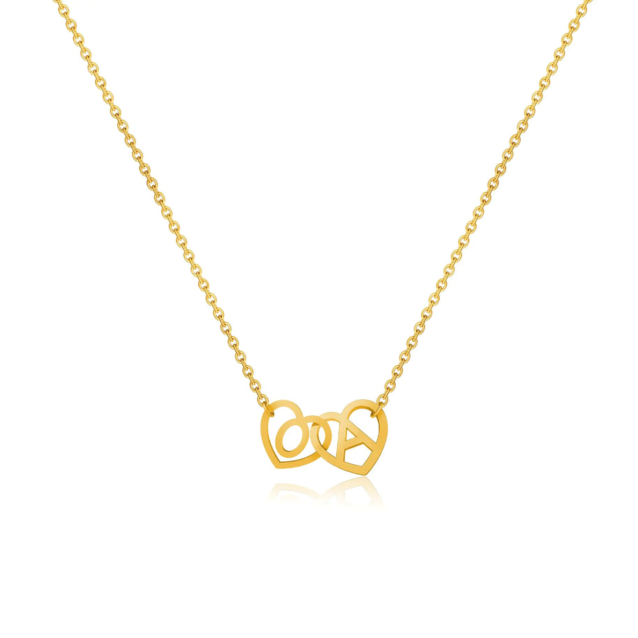 Women’s Heart Initial Pendant Necklace