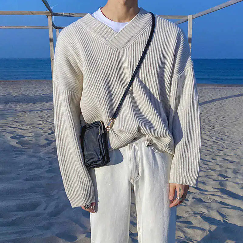 V-neck Sweater for Casual Wear