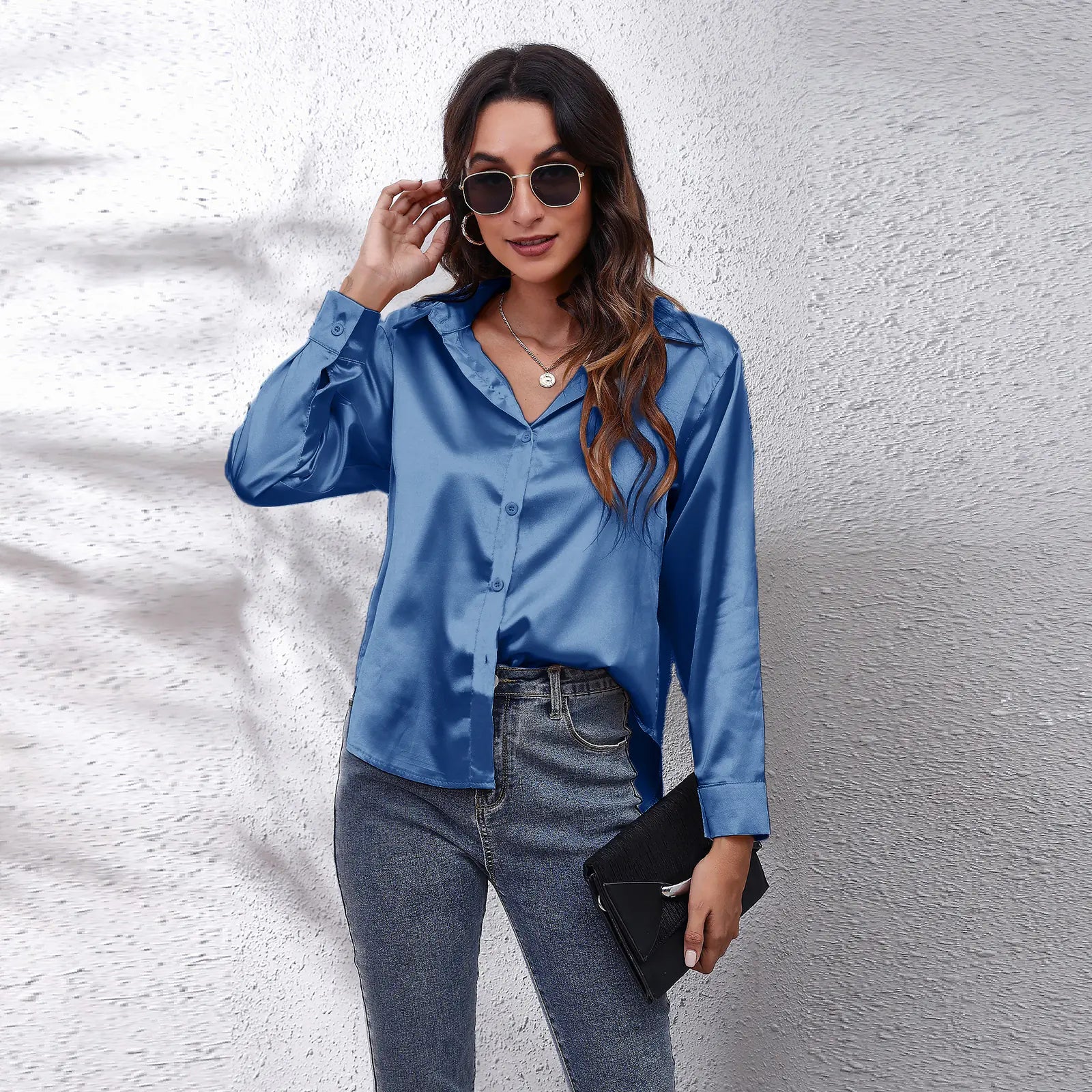 Elegant Satin Shirt For Women