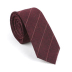 Cotton Striped Narrow Tie for Stylish Casual Wear