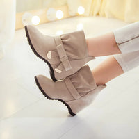 Solid Color Women's Boots