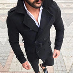 Men's Casual Wool Trench Coat