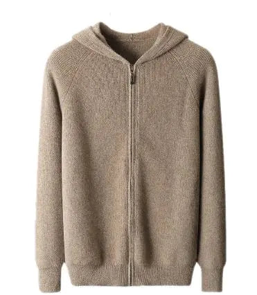 Men's Wool Hooded Cashmere Casual Sweater