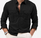 Men's Slim Fit Multi-Pocket Shirt
