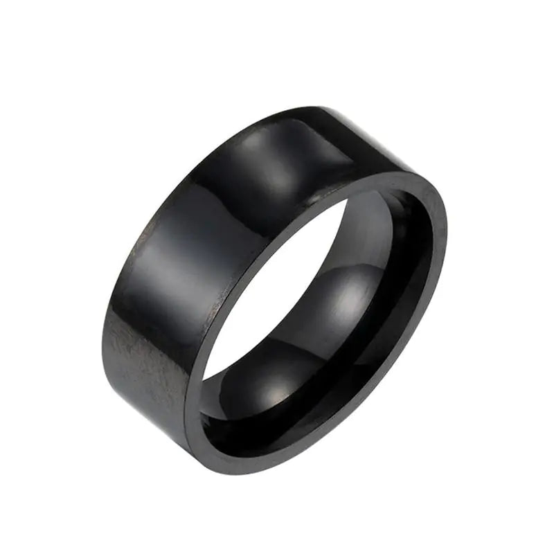 Black ring on a white background