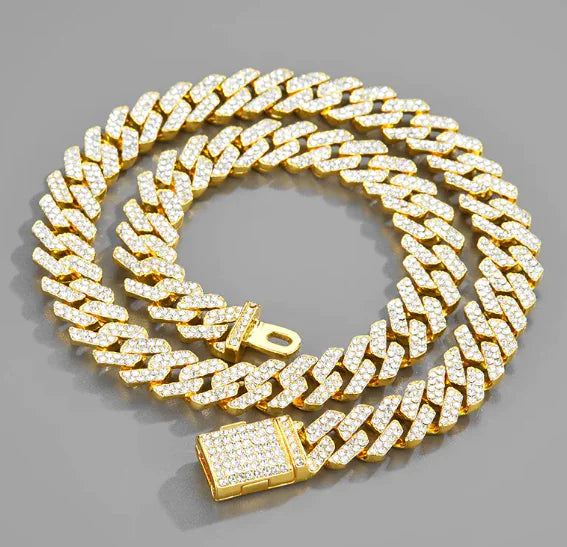 Diamond-Encrusted Design Necklace