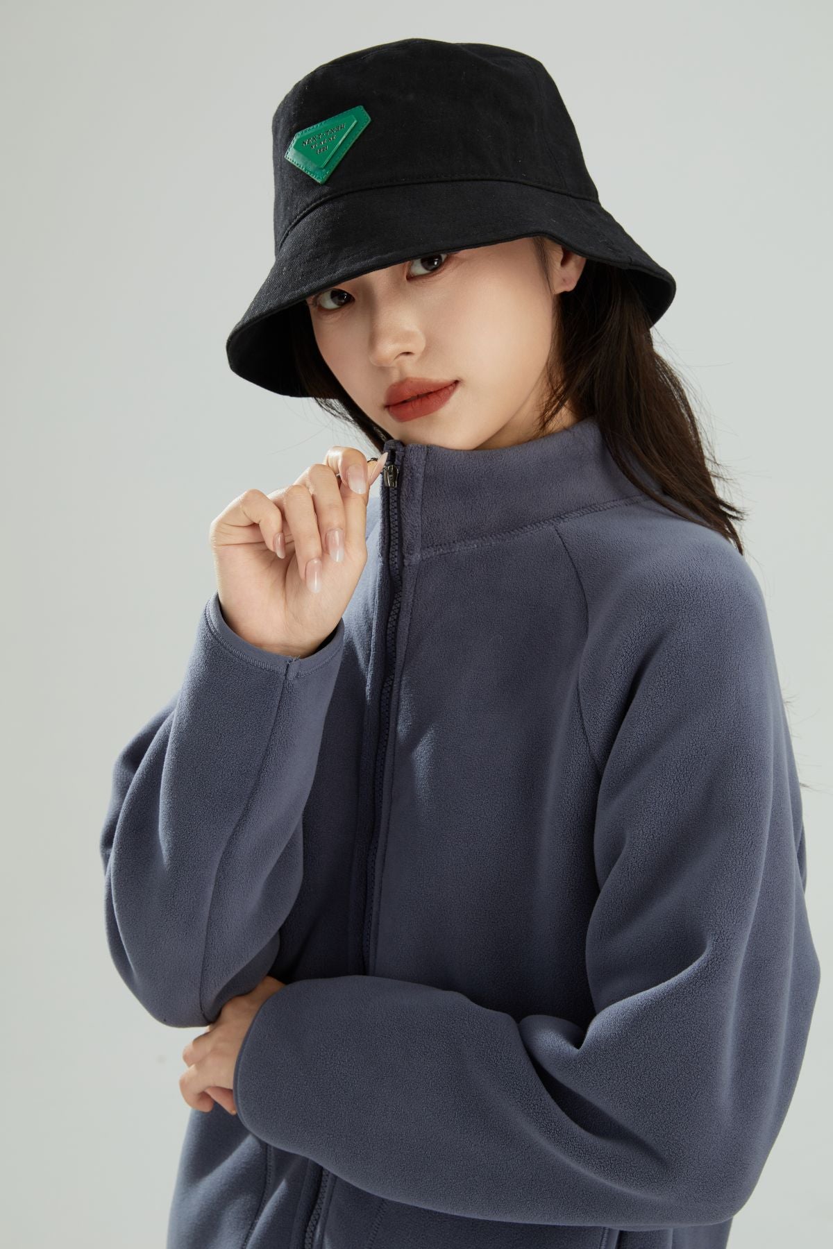 Lambswool Stand Collar Short Cardigan Coat For Women