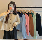 Retro Loose Knit Cardigan Sweater for Women