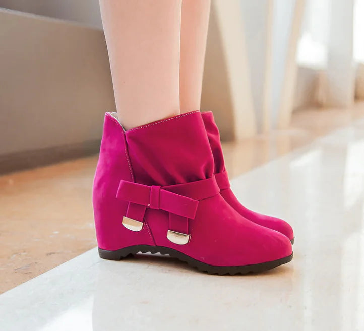 Solid Color Women's Boots