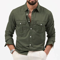 Men's Slim Fit Multi-Pocket Shirt